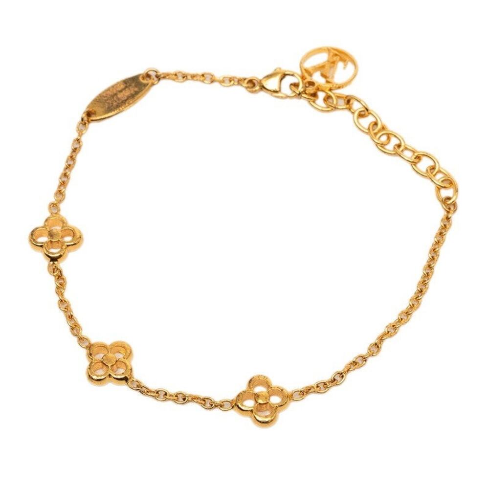 Louis Vuitton Monogram Flowerful LV Circle Plated Bracelet Gold